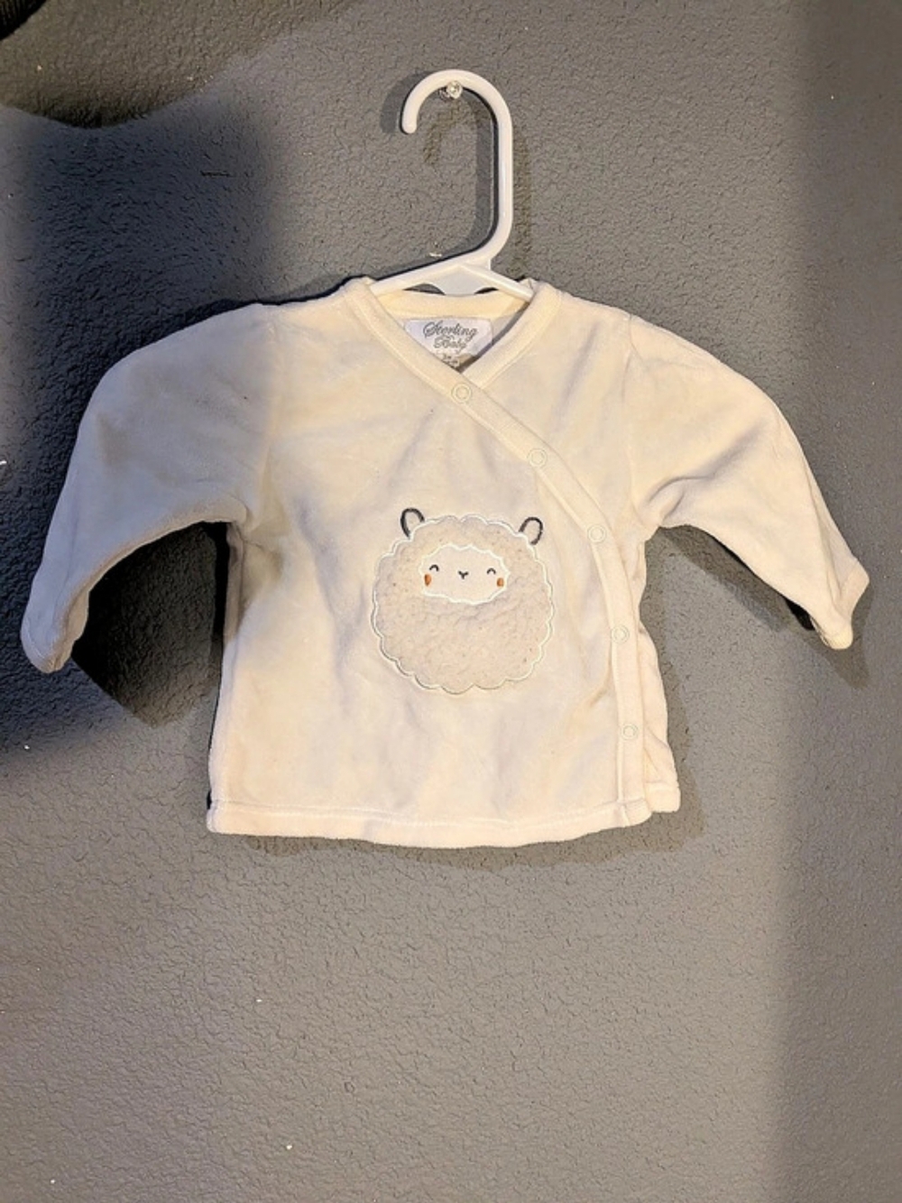 Sterling Baby Long Sleeve Wrap Top in White